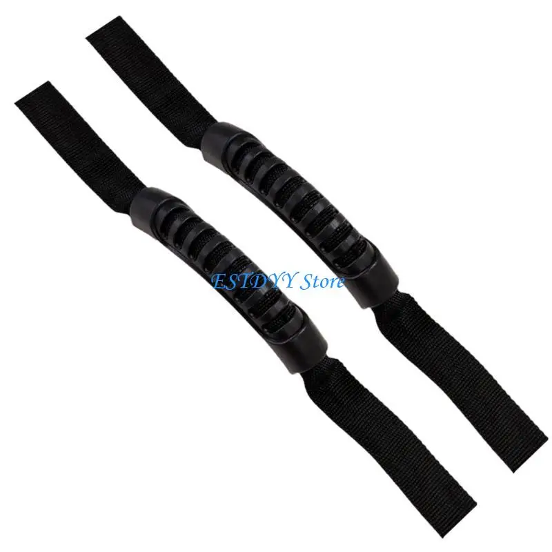 G6DE 2Pcs 카약 캐리 핸들 카약 서핑 보드 용 블랙 보트 카누 핸들 교체