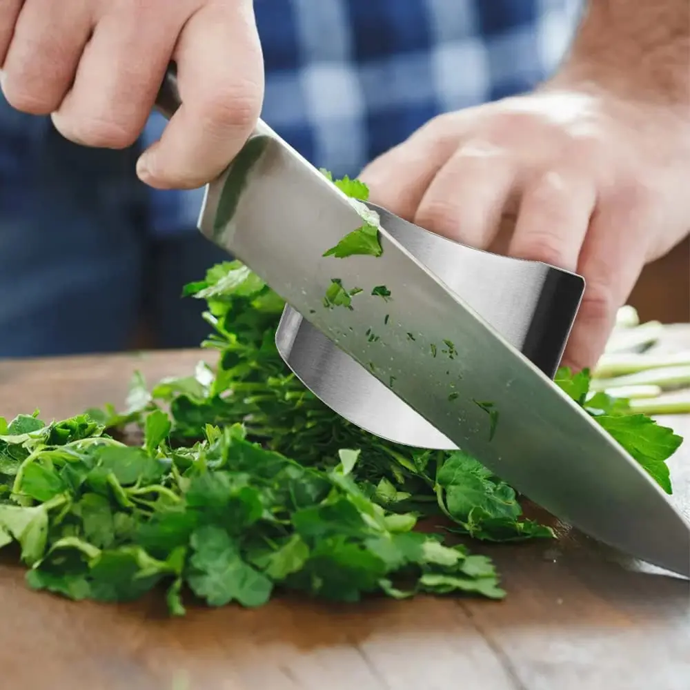Kitchen Tool Accessories Stainless Steel Finger Guard Safety Vegetable Cutter Hand Guard Tool Kitchen Cut Finger Protector finger protector finger guard