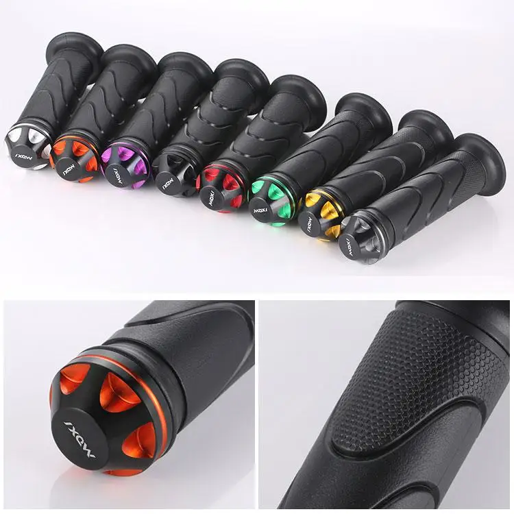 1PairMotorcycleHandGripsHandlebarThrottleGripsAntislipHandleDecorationModifiedParts
