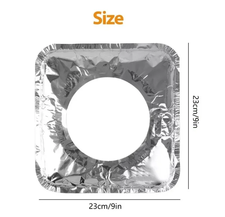 Description Picture 6 of itemAluminum Foil Burner Covers Disposable Stove Liners for Gas Cooktops Oil-Proof Cooking Protectors (Easy Clean)