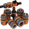 KESLA 2pcs 1/2" 3/4" Garden Hose Adapter 16mm Quick Connector Stop Plug Coupler Joint Water Irrigation Tube Repair Extender