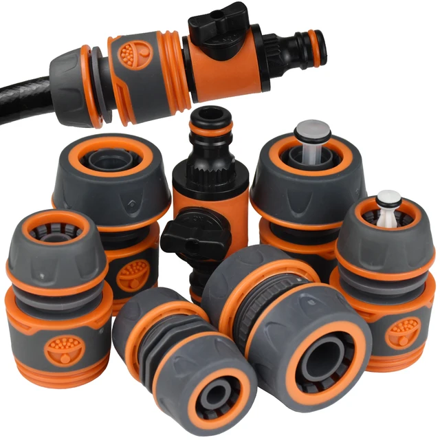 KESLA 2pcs 1/2" 3/4" Garden Hose Adapter 16mm Quick Connector Stop Plug Coupler Joint Water Irrigation Tube Repair Extender KESLA 2pcs 1/2" 3/4" Garden Hose Adapter 16mm Quick Connector Stop Plug Coupler Joint Water Irrigation Tube Repair Extender