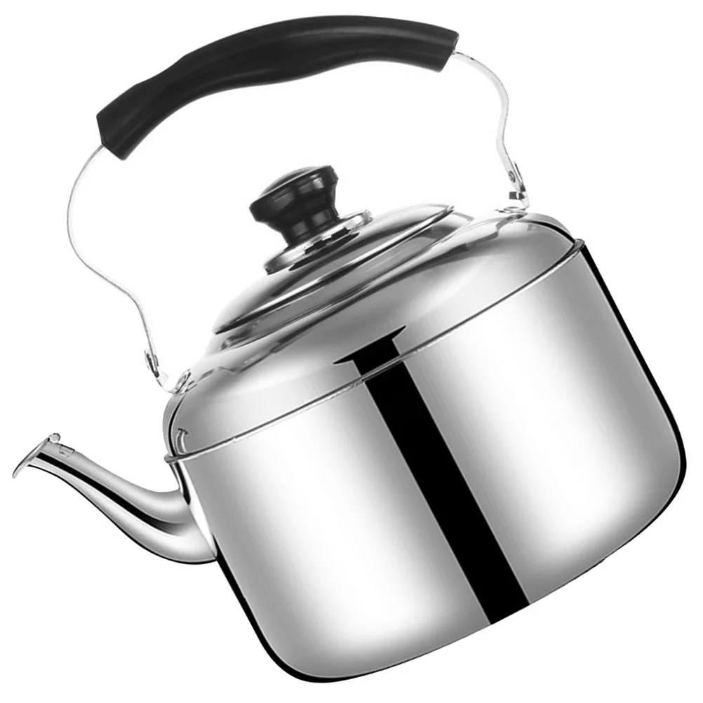 

Whistling Tea Pitcher Stainless Steel Stove Top Teakettle Fast Boiling Teapot Heat Water Pot Camping Coffee Kettle