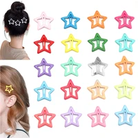 50pcs Colorful Star BB Hair Clips Girls Y2K Cute Star Barrettes Women Simple Metal Snap Clip Headdress Hair Jewelry Accessories 4