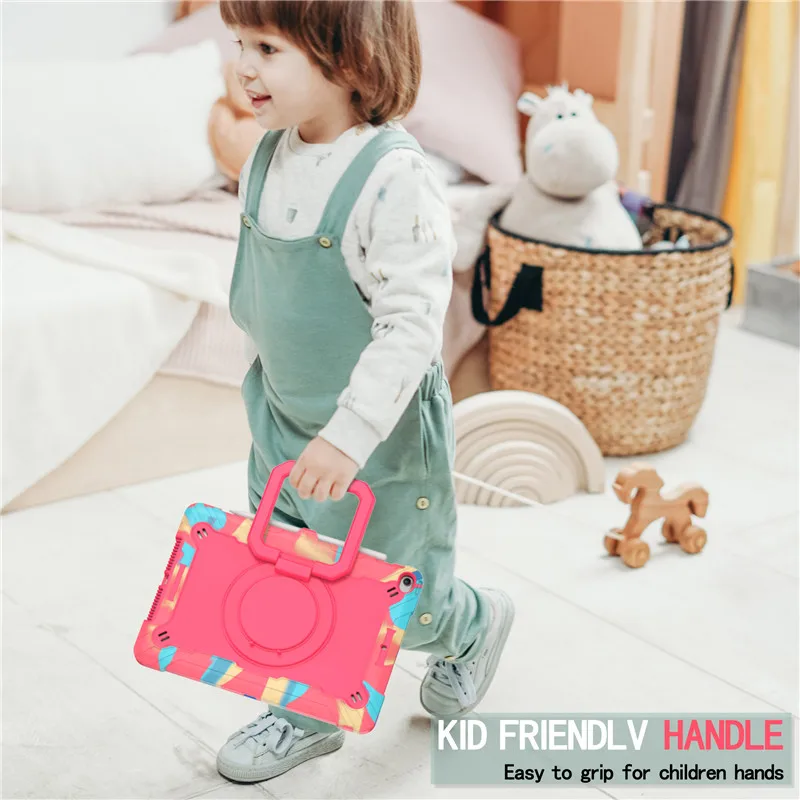 Capa à Prova de Choque com Suporte de Anel para Crianças Ipad Air Ipad 10.2 7th 8th 9th Generation Ipad Pro 10.5 11 2023 - Imagem 3