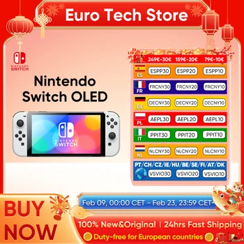 Nintendo Switch Modello OLED Schermo da 7 pollici Maniglia Joy‐Con Console audio regolabile migliorata Modalità TV stabile Videogioco