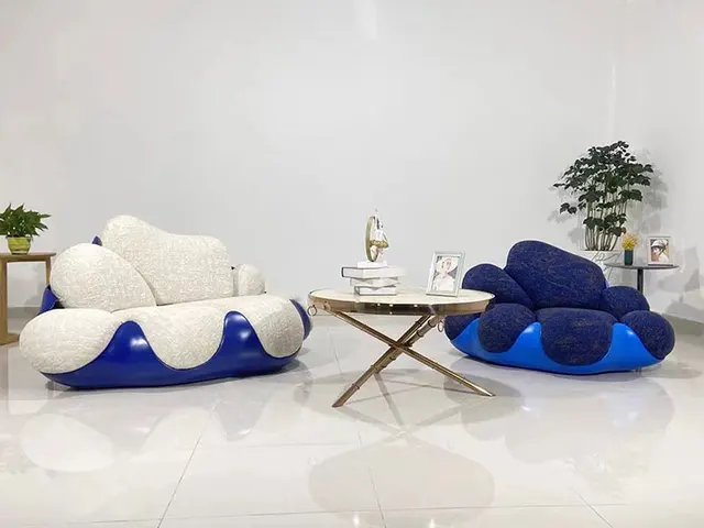 Brazilian Design Fabric Cloud Sofa Nordic Art Villa Hotel Shaped