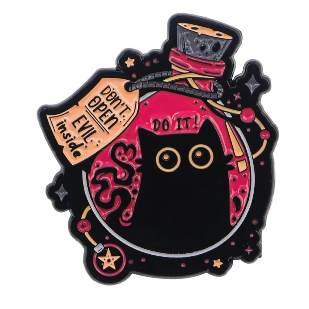 Juego De Broches Esmaltados Punk, Diseño De Animales De Dibujos Animados, Varios