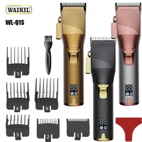 WAIKIL Professional Men's Electric Barber Multi functional Oil Head Electric Clipper USB Charging LCD Display Cordless trimmer 1