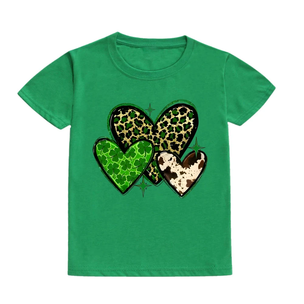 Kids St. Patrick's Day Shirt Clover in Heart Kids St Paddys Day Shirt Boy Girl Shamrock Heart Tee St. Patricks Day Toddler Tee 4