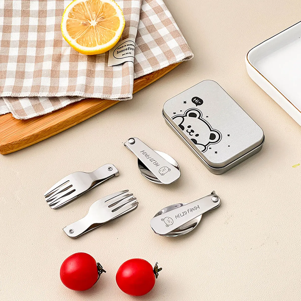 3-Piece Portable Folding Cutlery Set