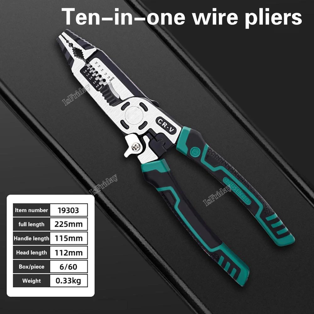 

Multi-function Daily Plier, Nipper, Crimping Wire Stripper, High Carbon Steel, Labor-Saving, Professional Electrician Tool