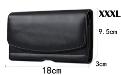 Leather Phone Holster Belt Clip Case Holder Waist Bag (XXXL 6.8inches)