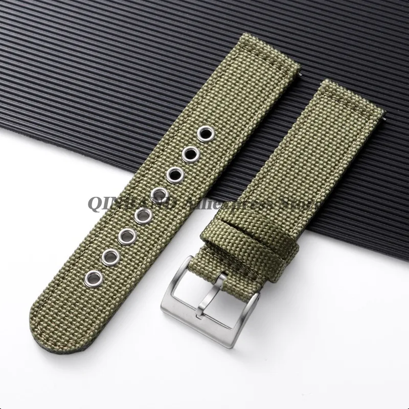 Quick Release Woven Canvas Watchband Strap - Versatile Nylon Fabric Sport Bracelet