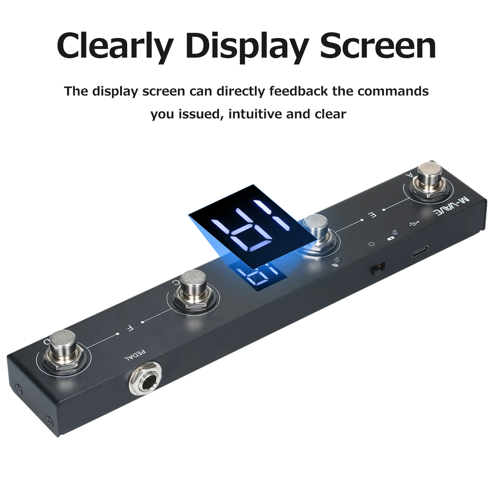 M-VAVE Chocolate Plus Wireless Midi Controller Keyboard 4Buttons Foot Switch Support MIDI Host Interface Control Function