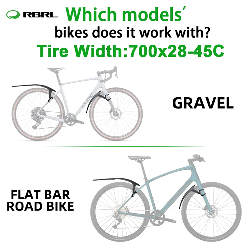 thumbnail image 2 of Fender Bicycle Mudguard Fender Set 700C Road Bike Mudguard Rear 2 of 13