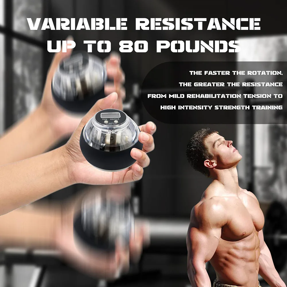 Milisten Self-Starting Wrist Gyro Ball For Grip Strength Training Hand - View #8