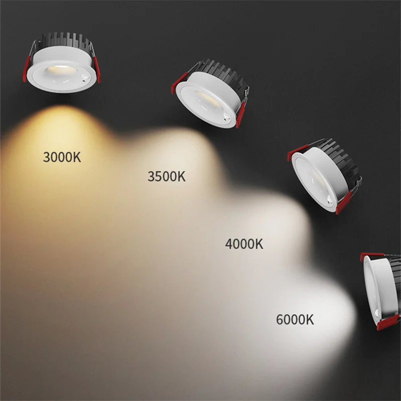 Embedded PIR Motion Sensor Spotlight COB Radar Infrared Downlight For Entrance Corridor Aisle Living Room Opening 75mm AC85-265V 5