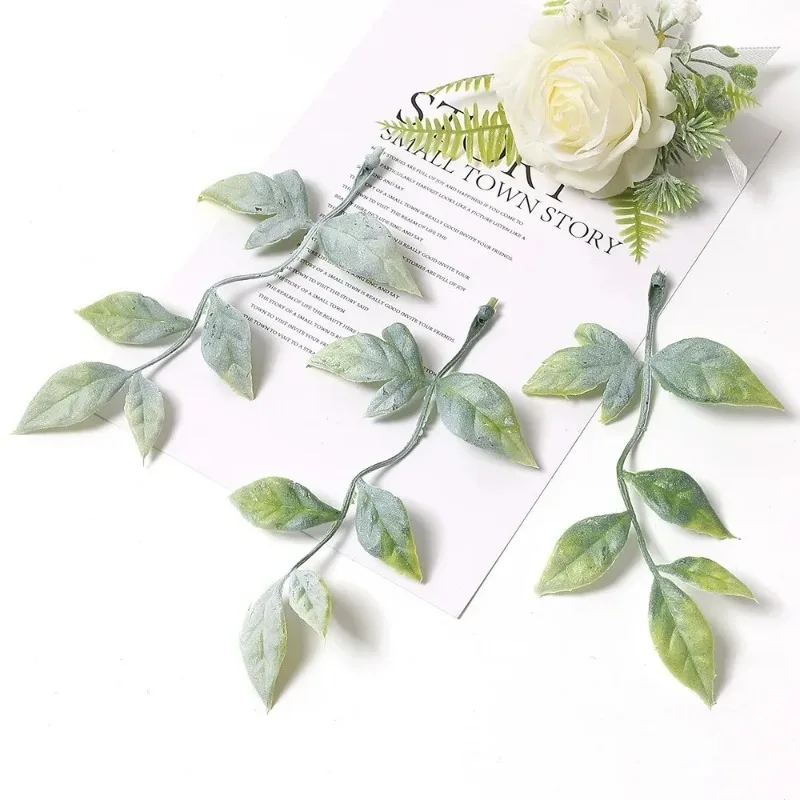 Green Artificial Leaf Garland for Home & Party Decor, DIY Crafts, and Festive Wreaths