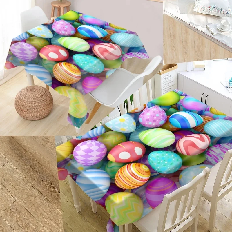 

Holiday printed tablecloth 3D printed kitchen decoration rectangular tablecloth Party home decoration anti fouling tablecloth