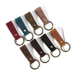 Handmade Genuine Leather Key Smart Wallet DIY Car Keychain Key Holder Keys Organizer High Quality Charms Keychain Accessories