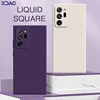 Coque carrée en silicone liquide pour Samsung Galaxy, étui de protection d'objectif, Note 9, 10, 20, Plus Ultra, Note 9, Note 10, Note 20