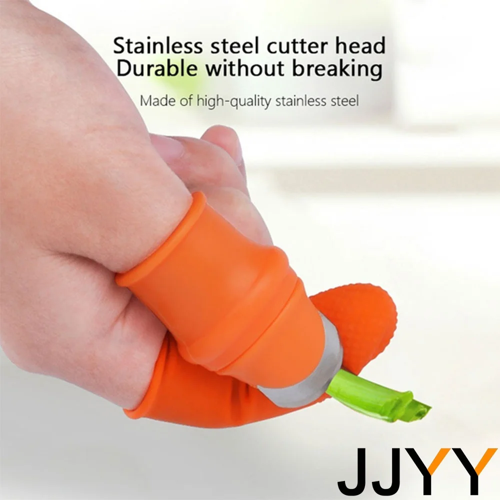 1Set/6PCS Silicone Thumb Knife Professional Harvesting Plant Knife Cut-resistant Finger Set Vegetable Garden Garden Orchard