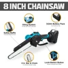 8 Inch Brushless Electric Chainsaw Cordless Rechargeable Woodworking Garden Pruning Saw Tool for Makita 18V Battery 3