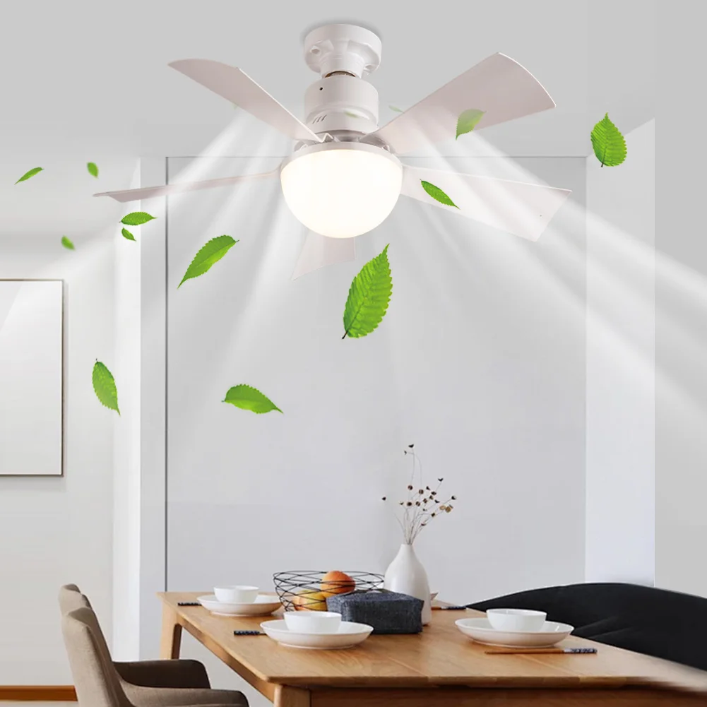 Ceiling Fan With Light Remote Control Dimmable 30/40W E27 Base Smart Electric fan ceiling led light fan For Bedroom and home fan