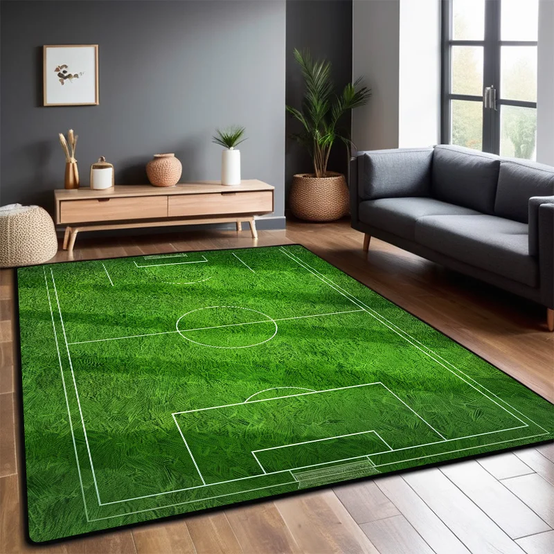 Football Field Carpet Living Room Foldable Big Size Floor Mats 200x300cm Non-slip Play Mat for Children Bedroom Machine Washable 3