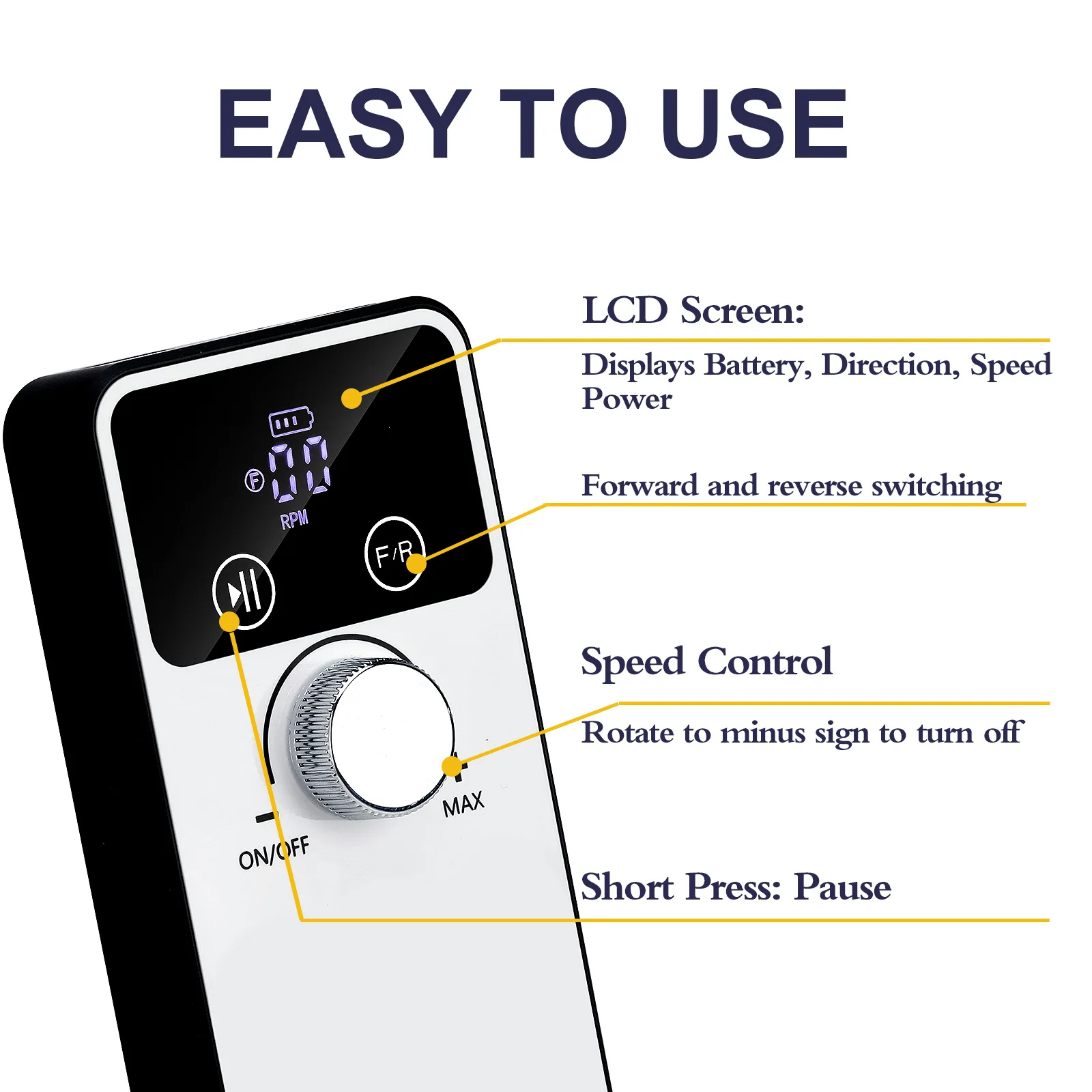 45000RPM Rechargeable Nail Drill Machine For Acrylic Gel Professional Cordless Nail File With LCD Display Nail Accessories Set 4
