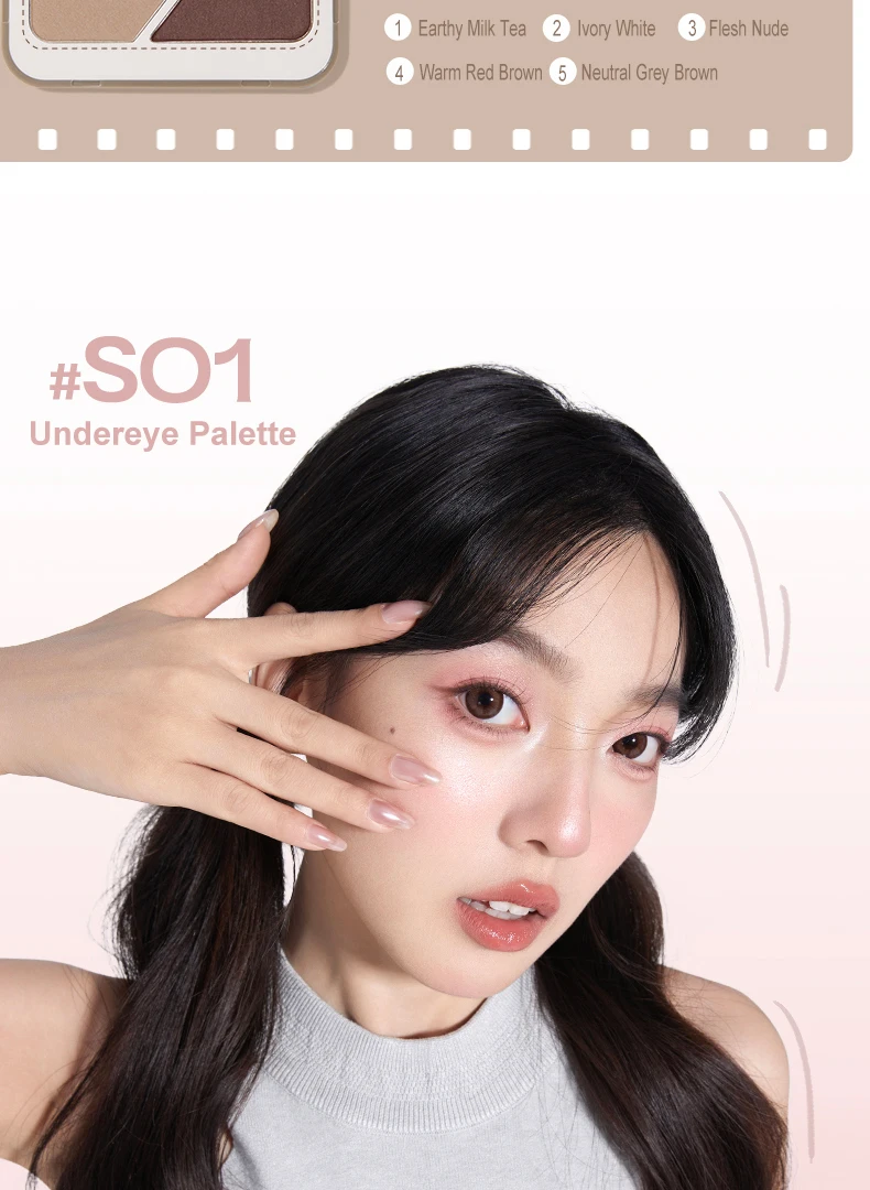 Judydoll 5-in-1 Eyeshadow & Brow Palette, Versatile & Multi-Use, Eyeshadow, Brow Powder, Long-Lasting, Natural Look