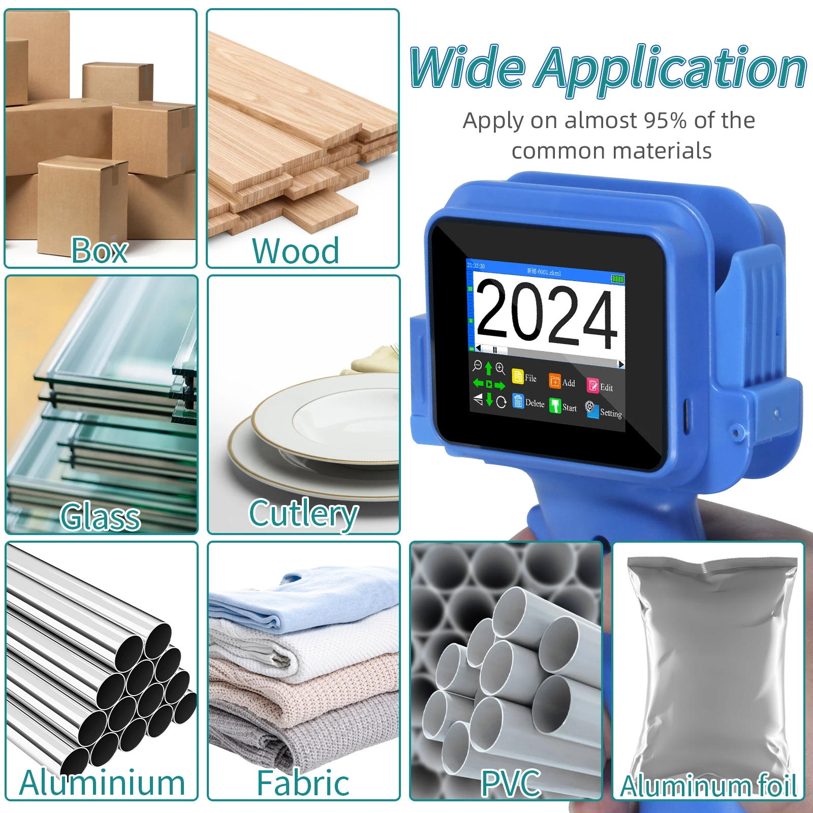 텍스트 QR 바코드 배치 번호 로고 날짜 라벨 휴대용 코더용 속건성 잉크가 포함된 12.7mm 미니 핸드헬드 잉크젯 프린터