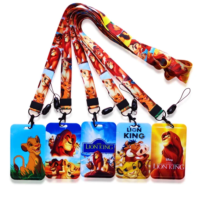 Disney The Lion King ID Card Holder Lanyards Simba Men Neck Strap Credit  Card Case Boys Badge Holder Retractable Clip - AliExpress