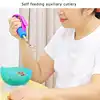 Stainless Steel Adaptive Utensil Rotatable Adjustable Weighted Parkinsons Utensil Eating Aid Fork/Spoon Tableware for Elderly 2