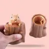 Funny Squeeze Toys Tree Stump Evil Squirrel Cup Decompression Telescopic Head Spoof Toy Stress Relief Finger Toy For Kids Adults 1