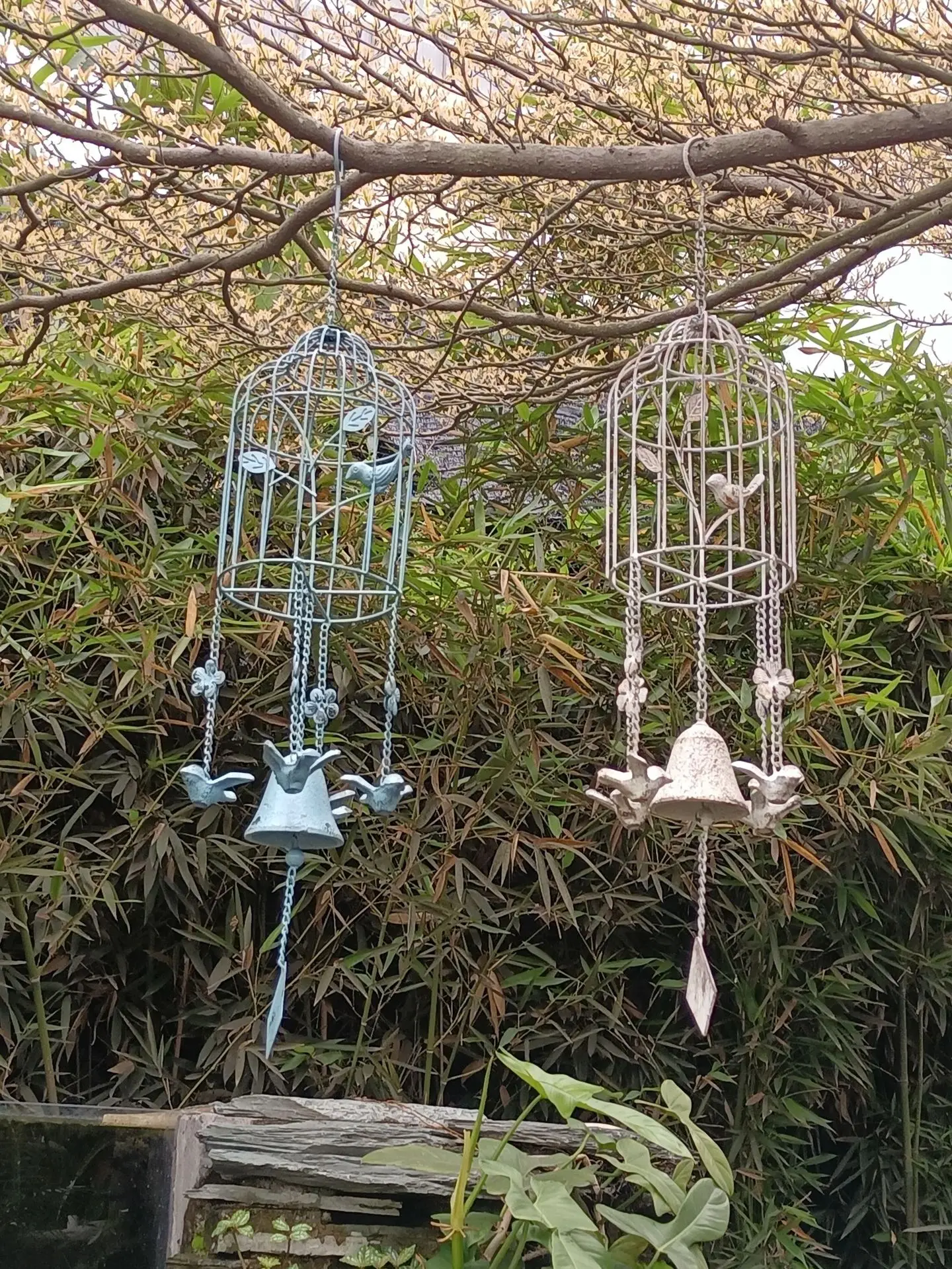 Birdcage Shaped Wind Chimes Garden Decoration