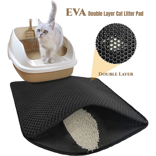 Cat litter Mat EVA Double Layer Waterproof Trapping Mat Pad Non-slip  Washable