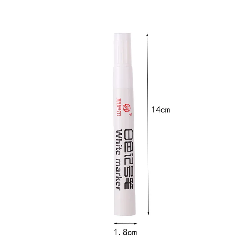 Permanent Marker Pen White Marker Pens Marker Pens Permanent Marker Permanent Markers Permanent Oily White Marker Pen 3.0mm DIY Writing Drawing Graffiti Stationery Wrting School Supplies Waterproof White Gel Pens