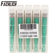 

FACHLICH 5pcs/box Dia10mm Mini Diamond Drill Core Bits Dry Drilling Granite Marble Hex Shank Hand Drill Tools Cutter Hole Saw