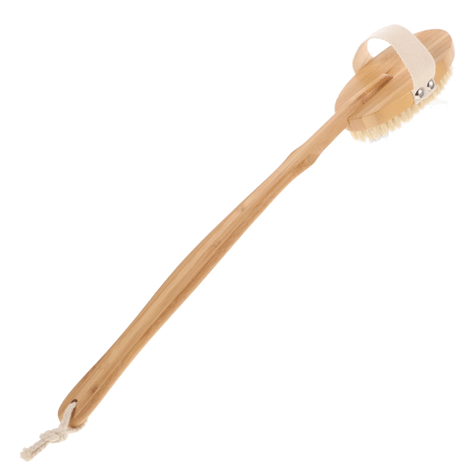 

Bath Brush/Massage Tub Scrubber Bamboo Bristle Hair Back Shower Long Handle for