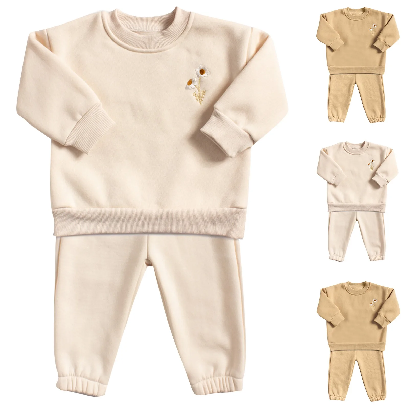 

Boys And Toddlers Hoodie Casual Set With Chrysanthemum Embroidery Children'S Two-Piece Set Clothing Sets For Children Girl Cloth