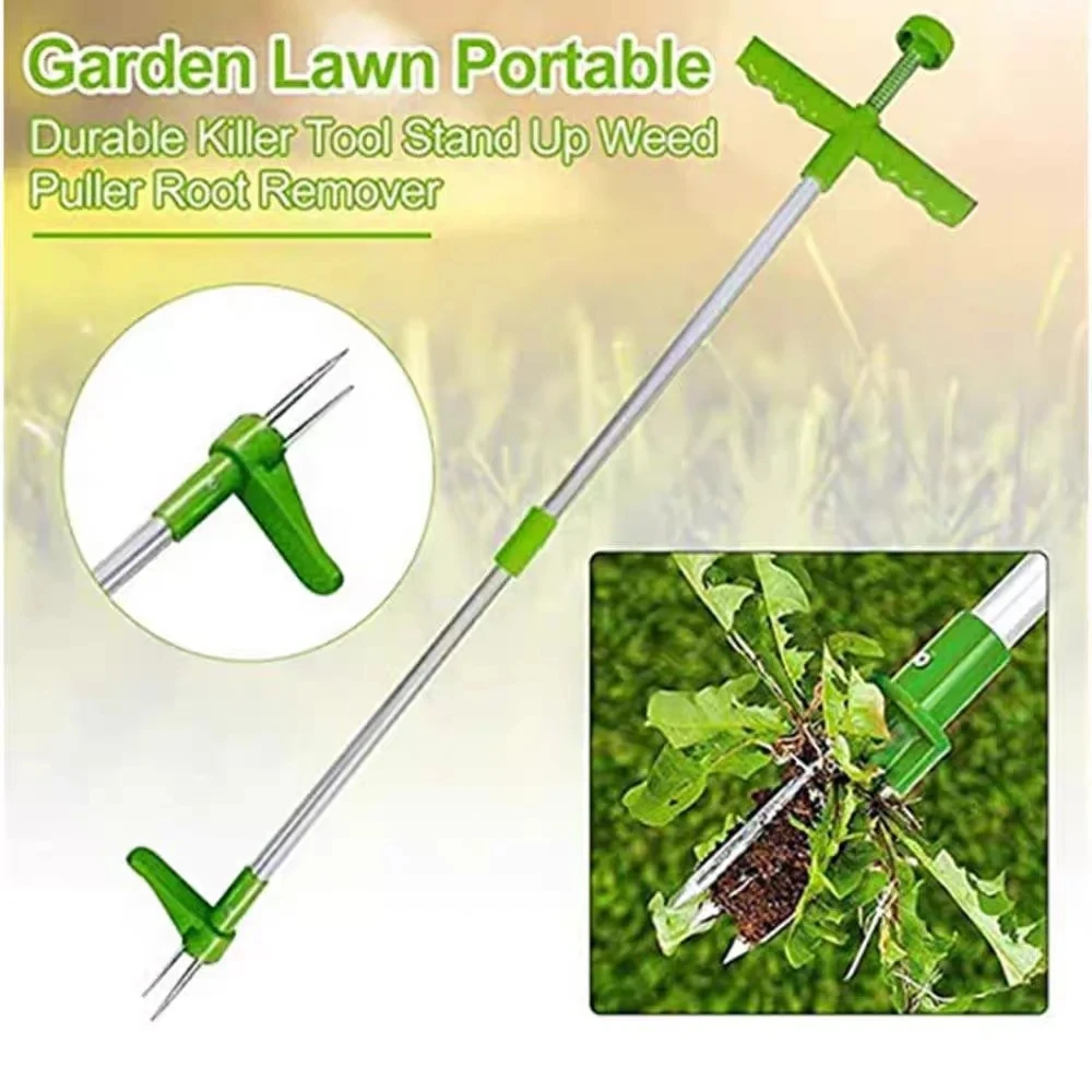 Garden Weed Puller Removable Root Puller Tools Outdoor Garden Weeder Tool Long Handle Lawn Weeder Weeding Trimming Claw Weeder 6