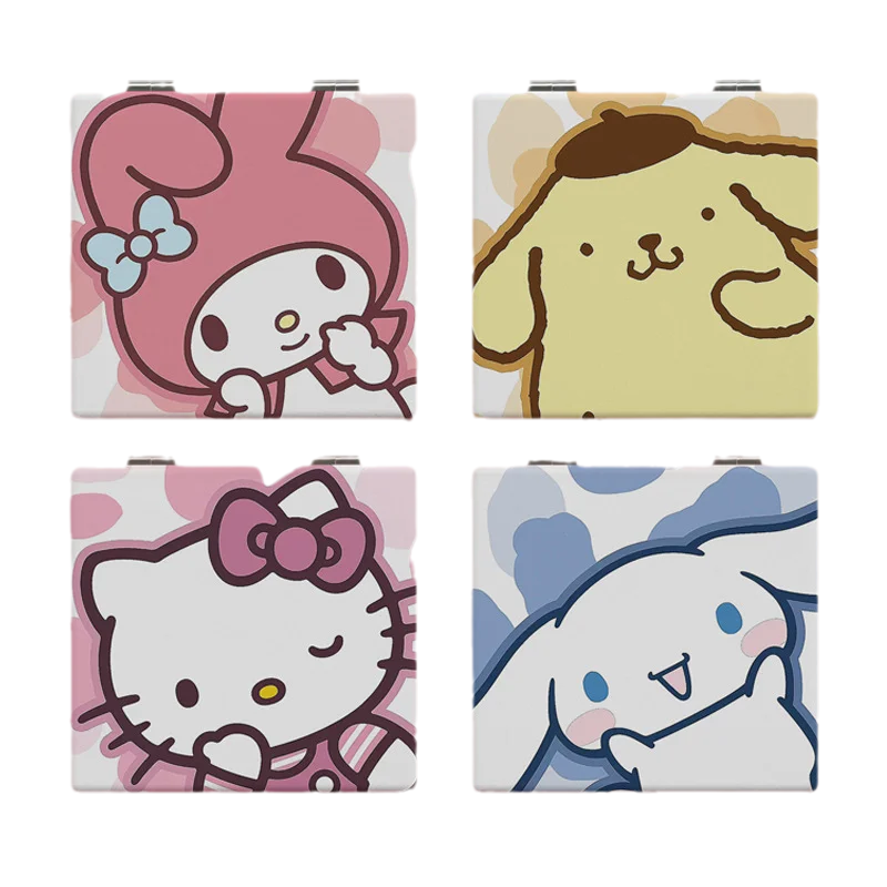 

Sanrio My Melody Cinnamoroll Hellokittys выходное портативное косметическое зеркало аниме Kawaii Girl Heart портативное складное маленькое зеркало