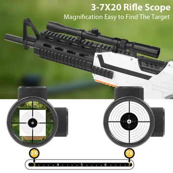 Hunting Riflescope 4x20/4x28/3-7x20/3-7x28 Crosshair Optics Sight Gun Scope Airsoft Hunting Rifle Scope for 11mm Dovetail Rail 3