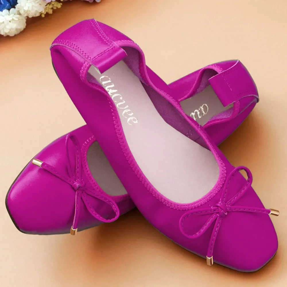 

Genuine Leather Women Casual Shoes Flats Loafers Spring Woman Flats Shoes Female Loafers Slip-on Walking Shoes Woman Tenis