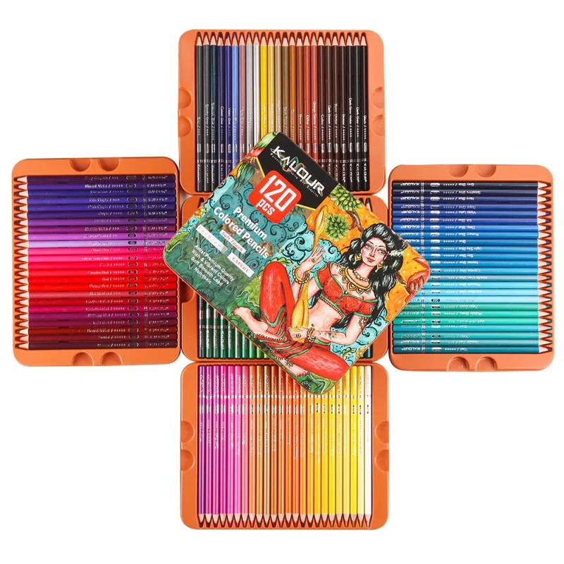 Kalour kalour professional colored pencils,set of 240 colors,artists soft  core with vibrant color,ideal for drawing sketching shadin