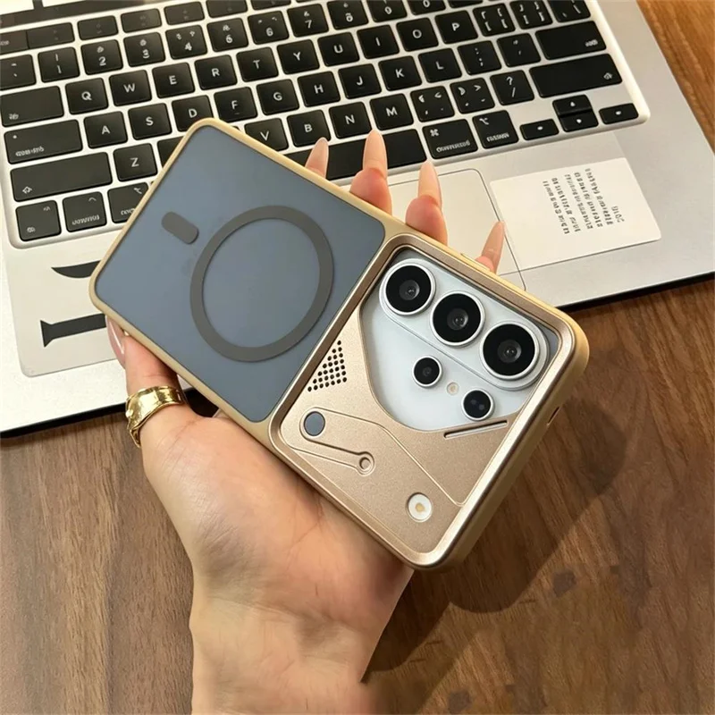 Matte Armor Magnetic Wireless Charging Phone Case - Translucent Shockproof Cover