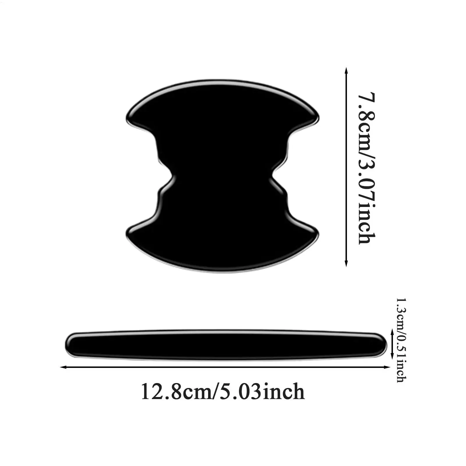 4-Piece Vehicle Door Handle Scratch-Proof Protective Film Set