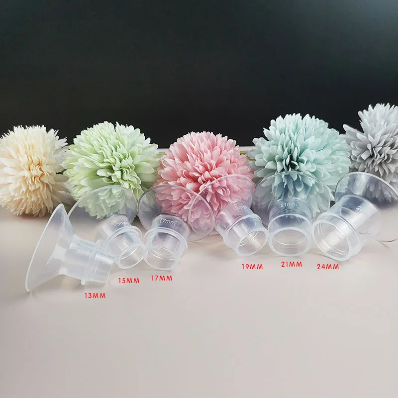 Transparent BPA Free Silicone Flange Insert Suitable For 15 17 19 21 24 25 26mm for 28mm Flange Breast pump accessories